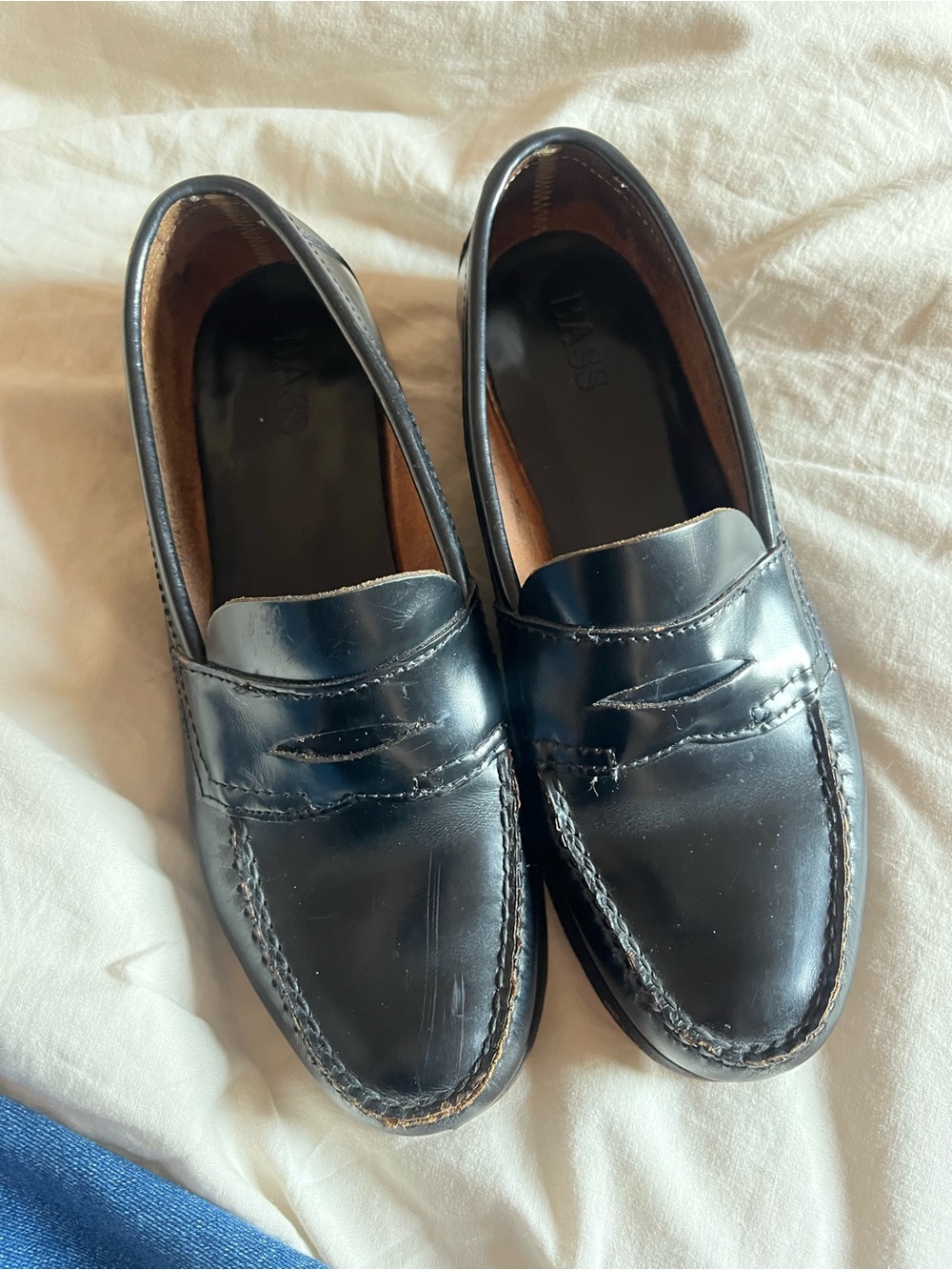 Weejuns Leather Penny Loafers in Black